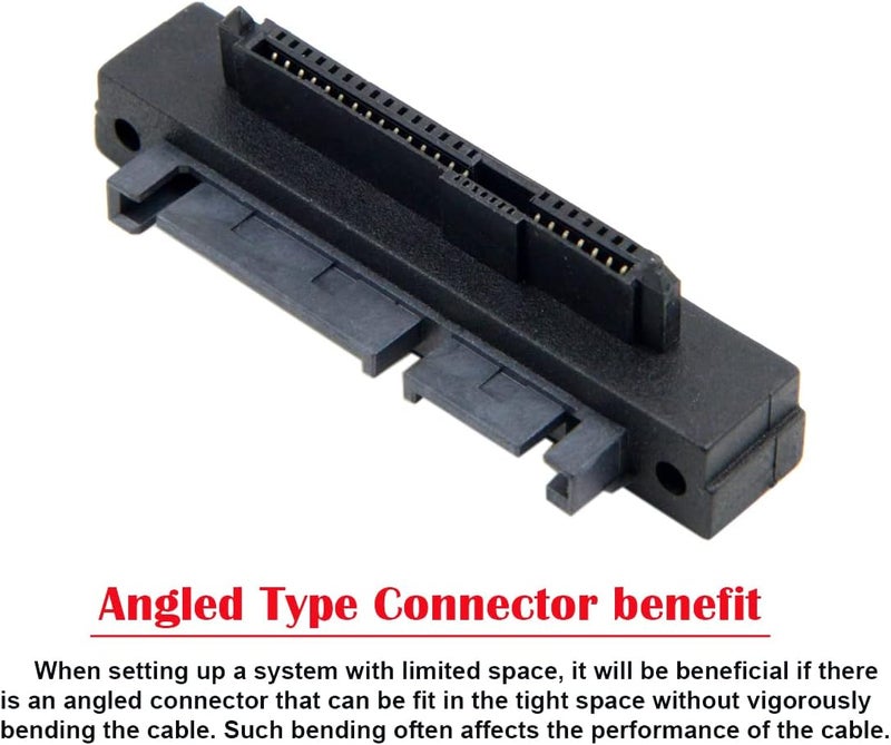 CY SAS Adapter SFF-8482 SAS 29 Pin to SATA 22Pin Hard Disk Drive Raid Extension Adapter 90 Degree Angled - Image 5